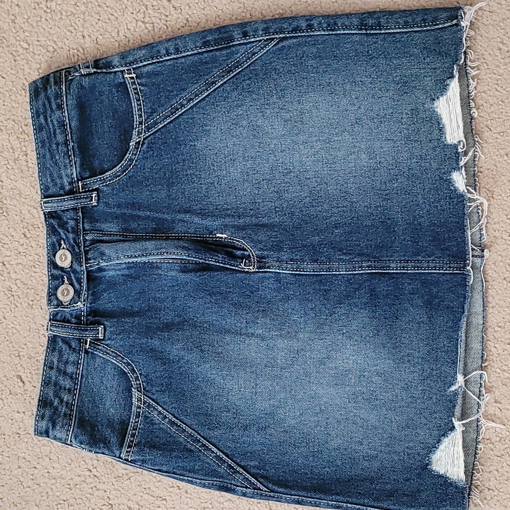 Hollister Jean skirt, dark rinse, size 5